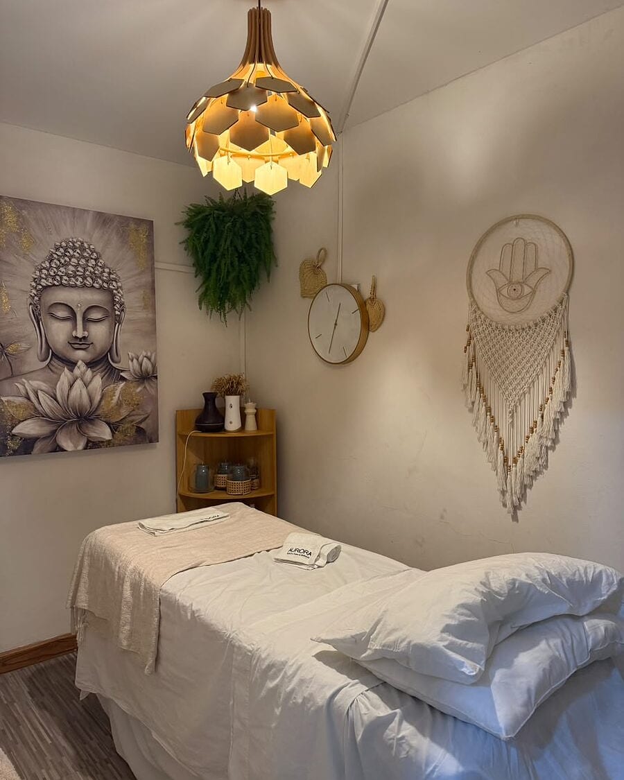 The massage room at Aurora, Plaza Royal, Santa Teresa
